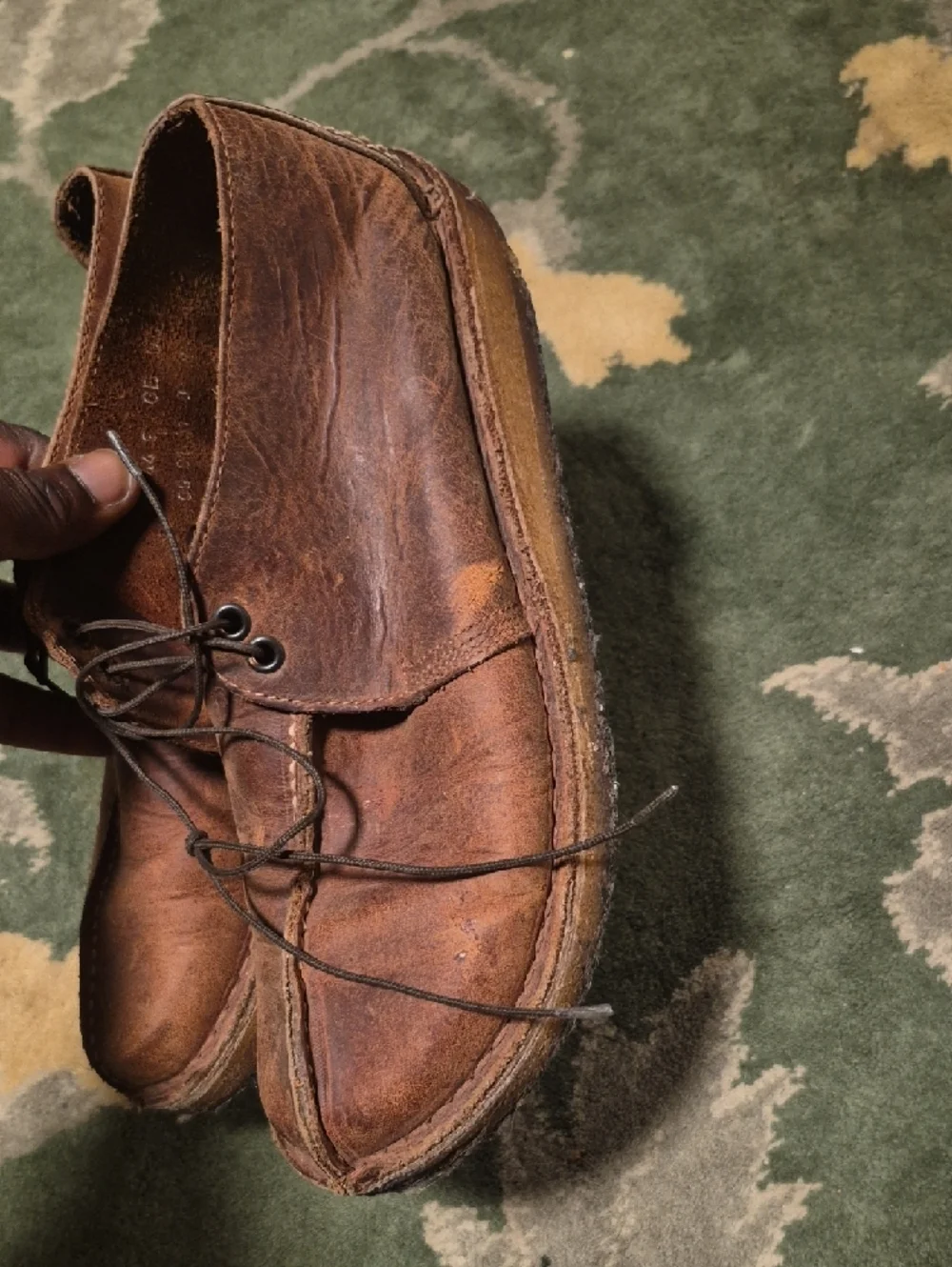 Clarks Brown Leather Chukka Boots - Lace-Up Casual